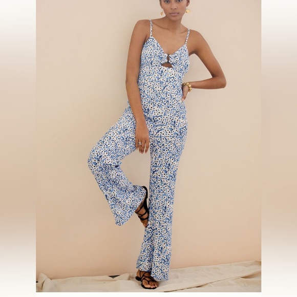 Hutch daisy print jumpsuit with bell bottom - Picture 1 of 5